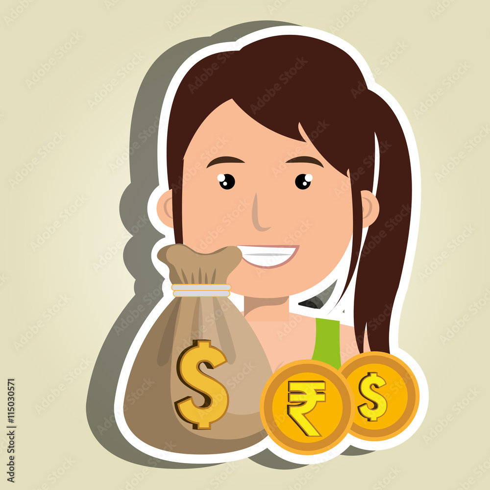person with dollar and pound sterling isolated icon design, vector illustration graphic person with dollar and pound sterling isolated icon design, vector illustration graphic