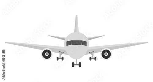 airplane silhouette isolated icon design