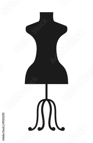 female mannequin isolated icon design