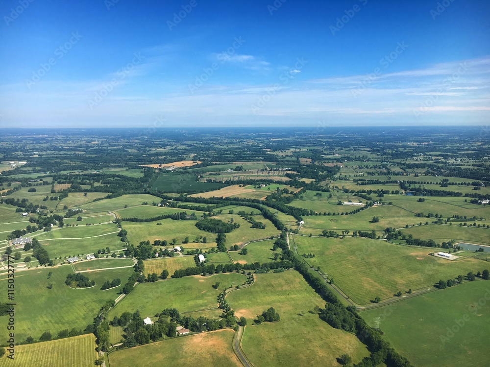 flying into Lexington, Kentucky