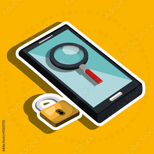 Wallpaper Mural smartphone service isolated icon design, vector illustration  graphic  Torontodigital.ca