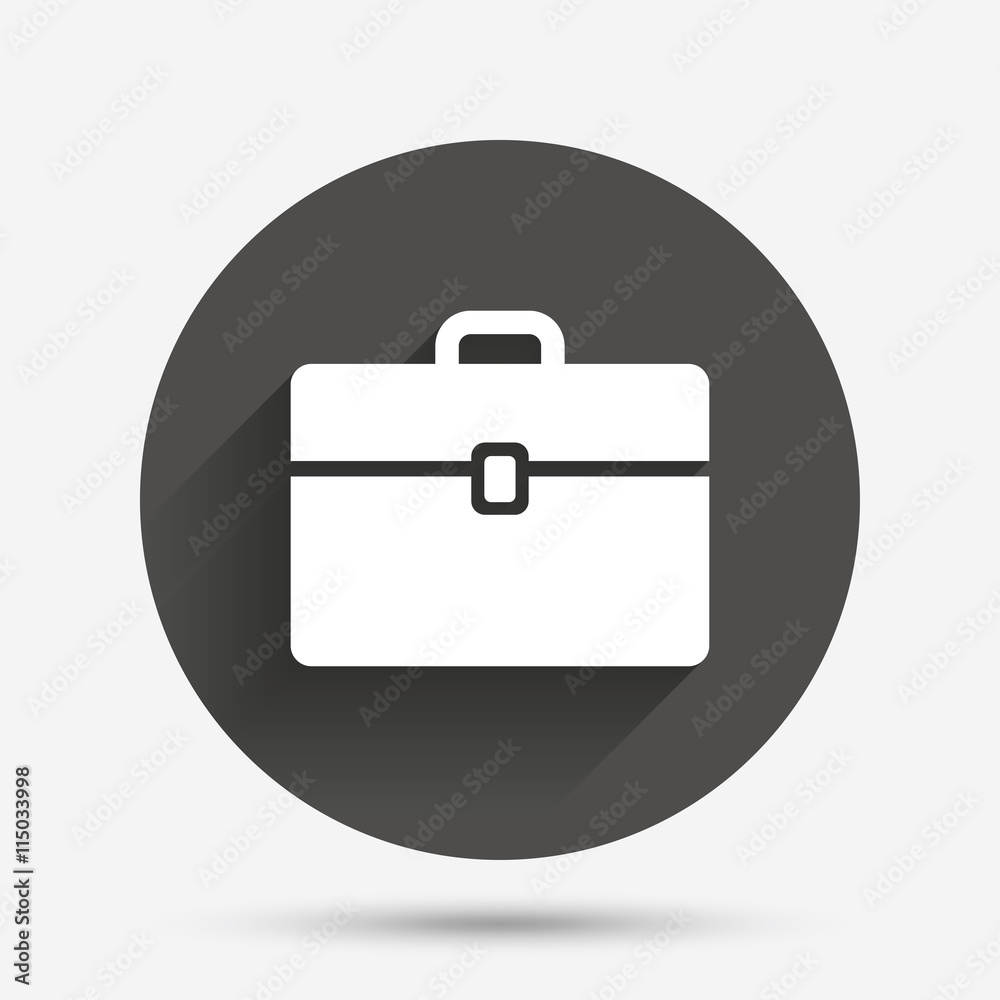 Case sign icon. Briefcase button. Case sign icon. Briefcase button.