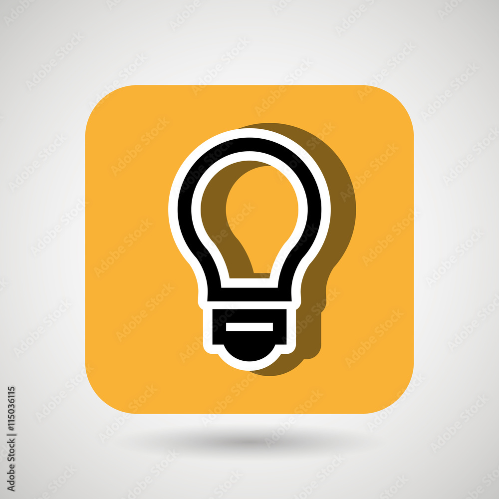 bulb square button isolated icon design, vector illustration graphic bulb square button isolated icon design, vector illustration graphic
