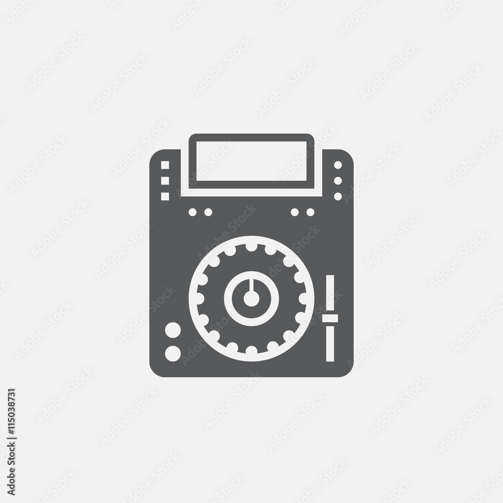 dj cd player icon vector, solid logo illustration, pictogram isolated on gray dj cd player icon vector, solid logo illustration, pictogram isolated on gray