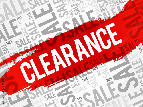 Clearance sale words cloud, business concept background