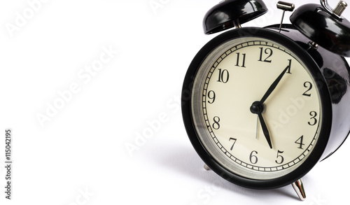 Retro alarm clock with copy space