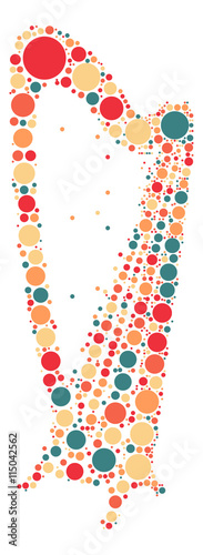 harp shape vector design