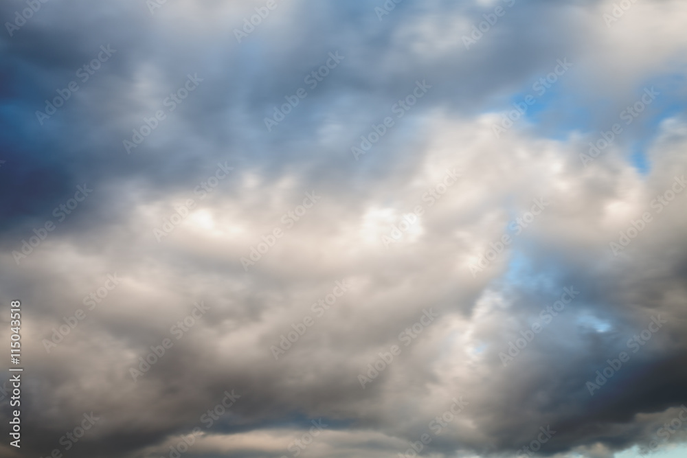 The blue sky with clouds The blue sky with clouds