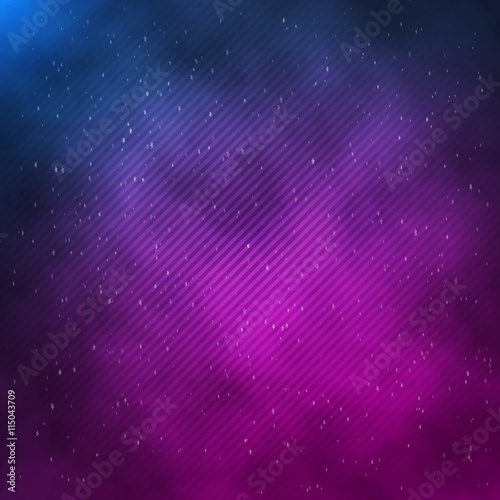 Illustration of 1980 Retro Neon Poster. Outer Space Background