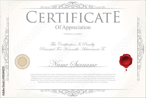 Certificate or diploma template