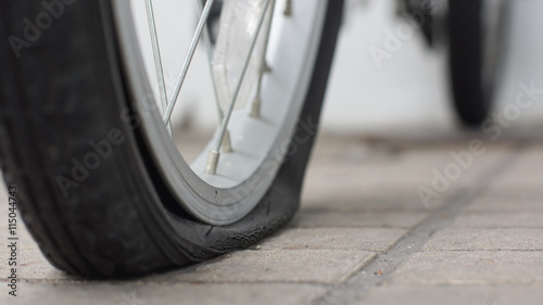 Flat bike tire
