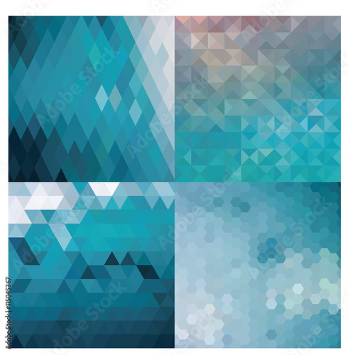 blue geometric background