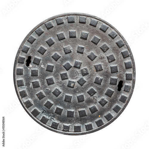 Rusty, grunge manhole cover