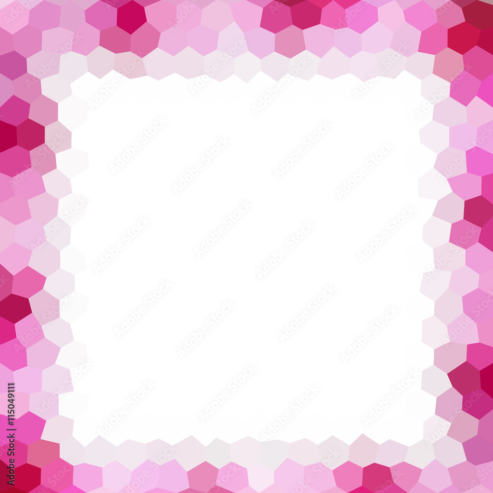 Frame low poly hexagon style vector mosaic background