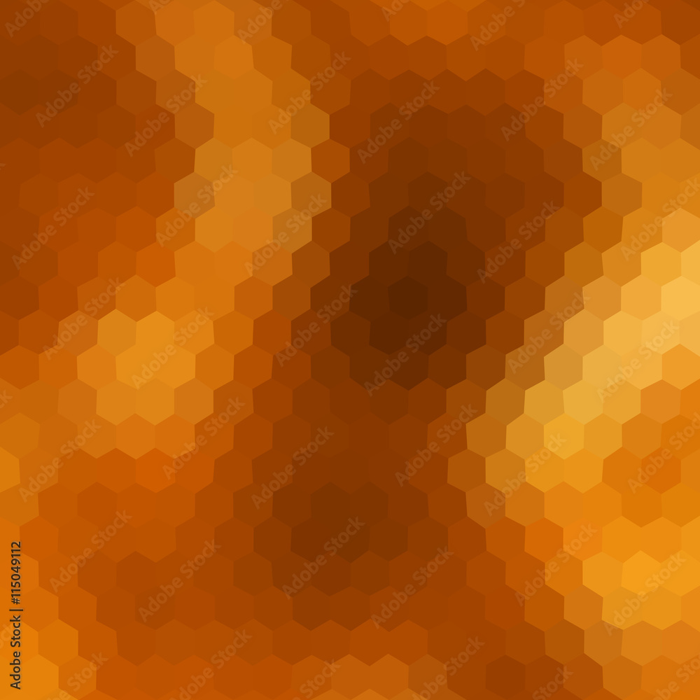 Gradient low poly hexagon style vector mosaic background