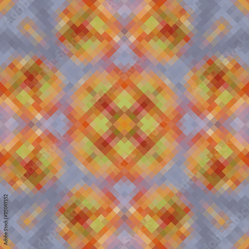 Kaleidoscopic low poly rhomb style vector mosaic background