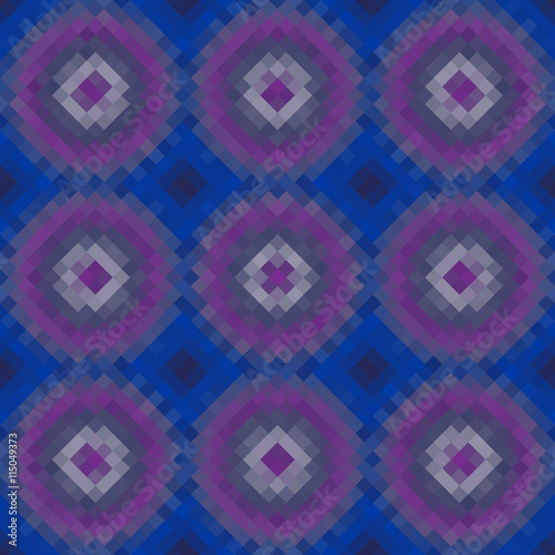 Kaleidoscopic low poly rhomb style vector mosaic background