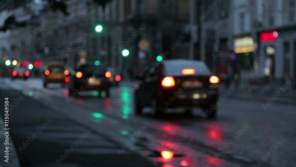 Bokeh of busy city lights at night Bokeh of busy city lights at night
