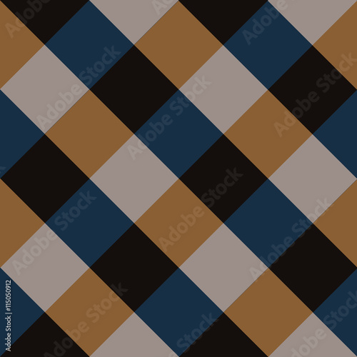 Blue Brown Chess Board Diamond Background Vector Illustration