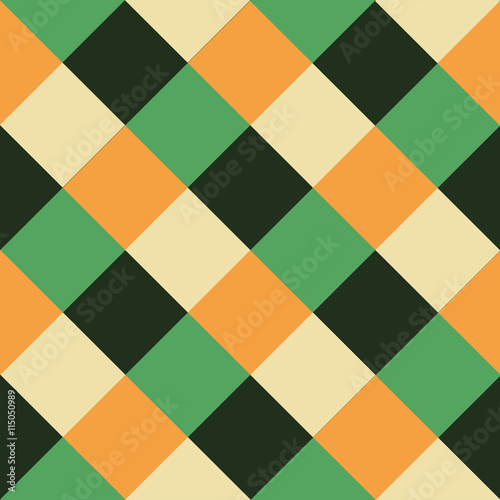 Orange Green Chess Board Di...