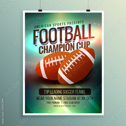 rugby championship cup flyer template