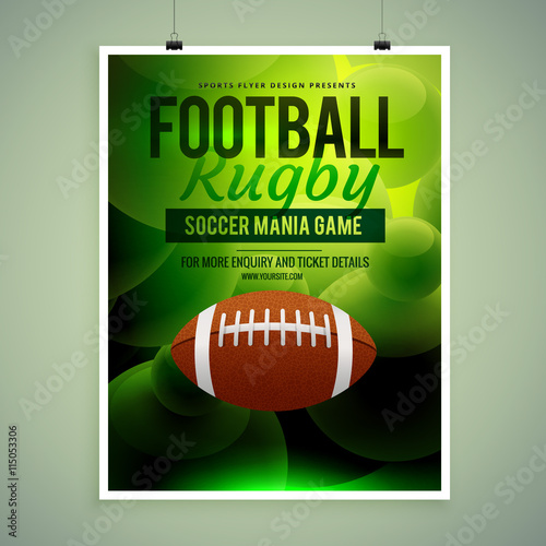 rugby championship flyer template