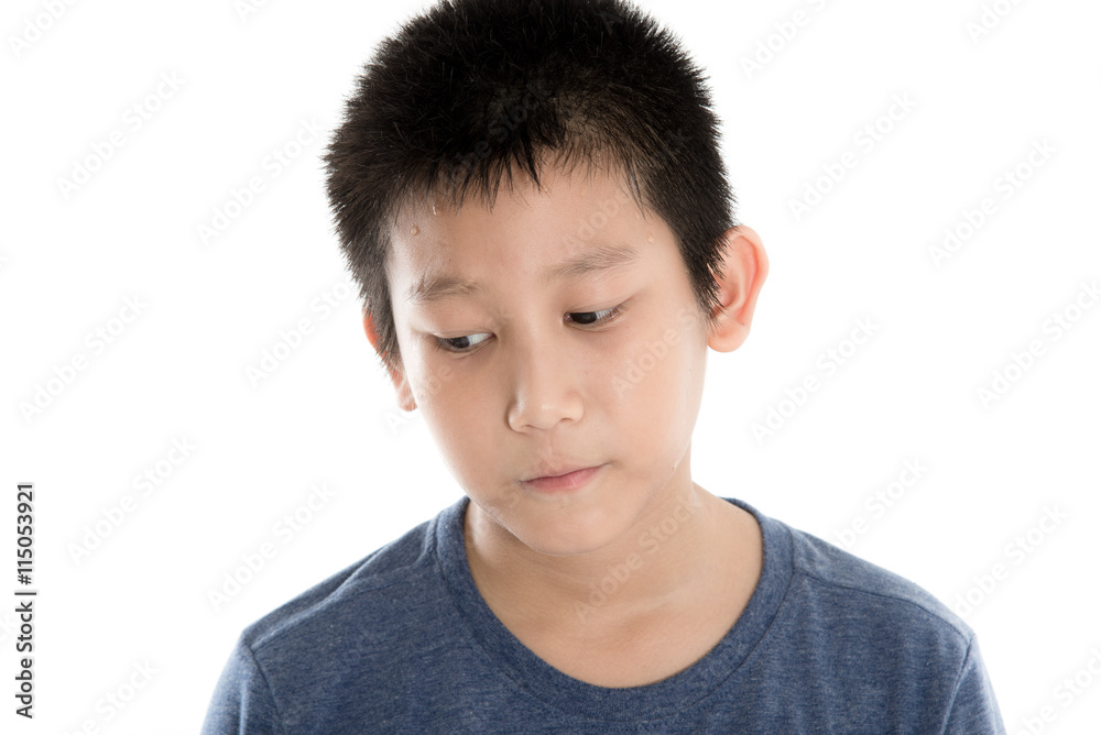 Head and Shoulders Close Up Portrait of Young Boy Wearing Blue T Head and Shoulders Close Up Portrait of Young Boy Wearing Blue T