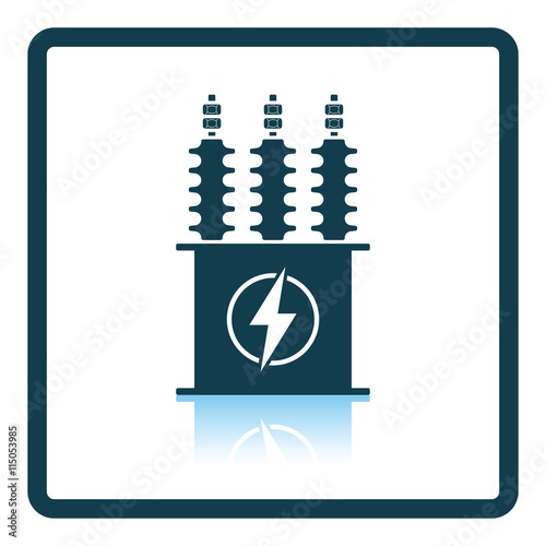 Electric transformer icon