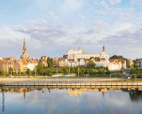 Panorama starego miasta w Szczecinie,Polska
