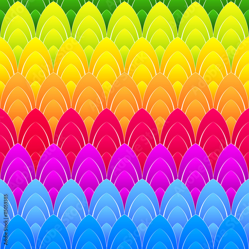 background with rainbow ellipses, vector