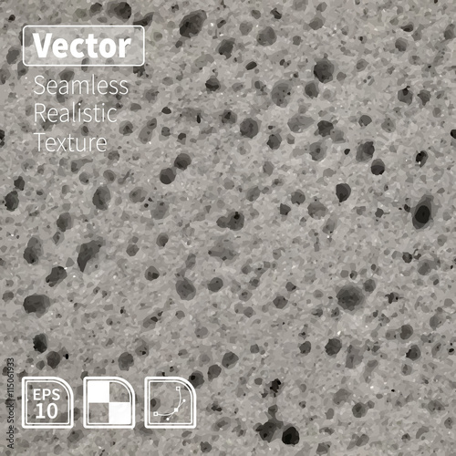 Vector seamless porous grey sponge texture