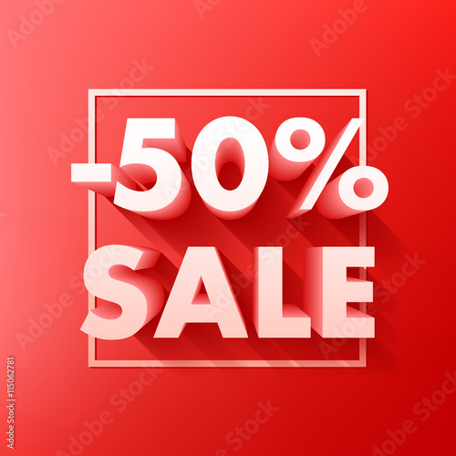 Sale offer poster banner vector illustration.