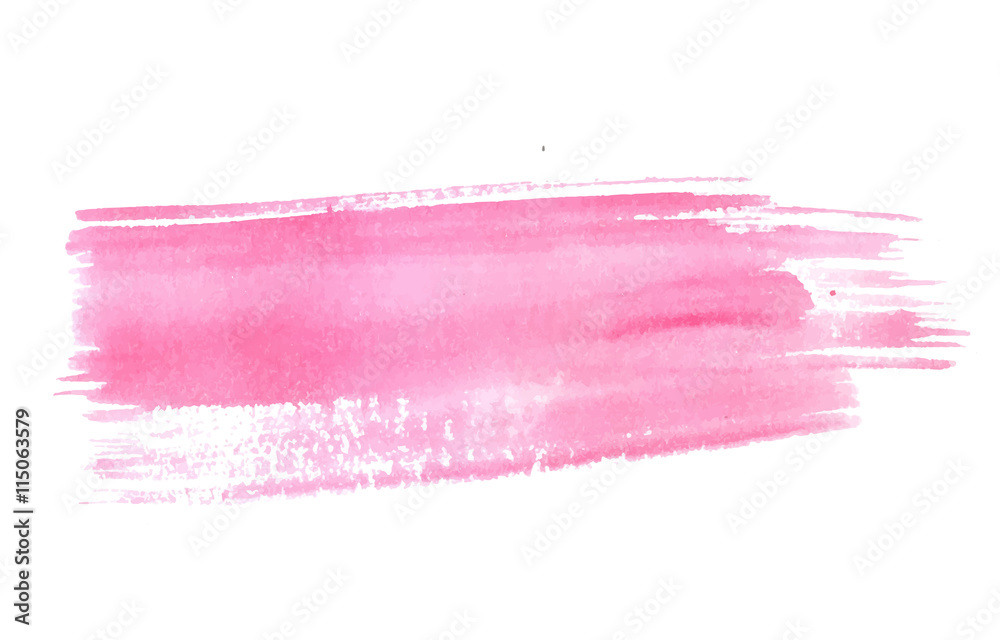 Fototapeta Pastelowy różowy akwarela obrysu. Wektorowa farby tekstura, sztandaru tło