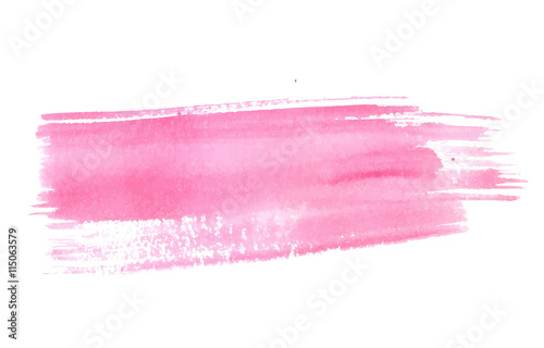 Fototapeta Pastelowy różowy akwarela obrysu. Wektorowa farby tekstura, sztandaru tło