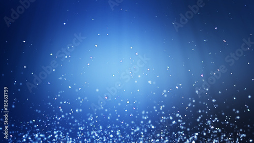 Dust particle ,Blue Background.