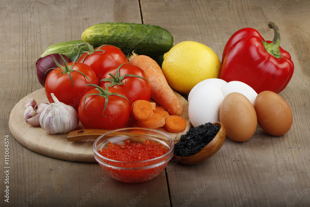 vegetables on wooden background vegetables on wooden background