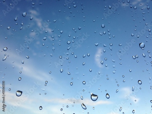 blue sky after summer rain
