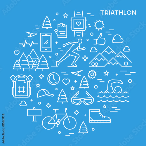 Line round concept for triathlon