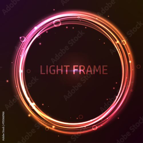 Colorful glowing vector frame