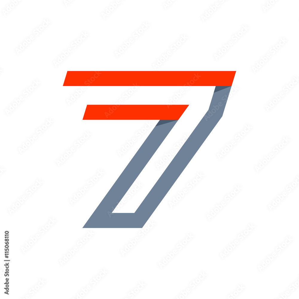 Fast speed sport number seven logo. Fast speed sport number seven logo.