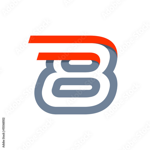 Fast speed sport number eight logo.