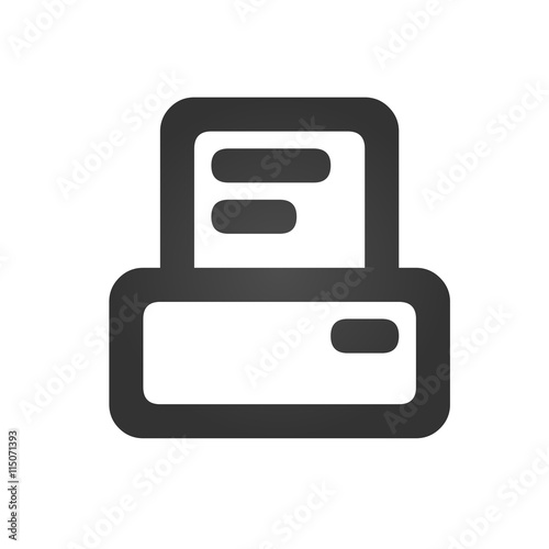 Printer icon. Printer flat logo. Vector illustration.