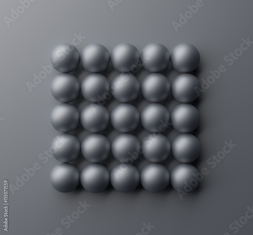 3D balls abstract composition
