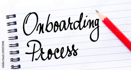 Onboarding Process written on notebook page