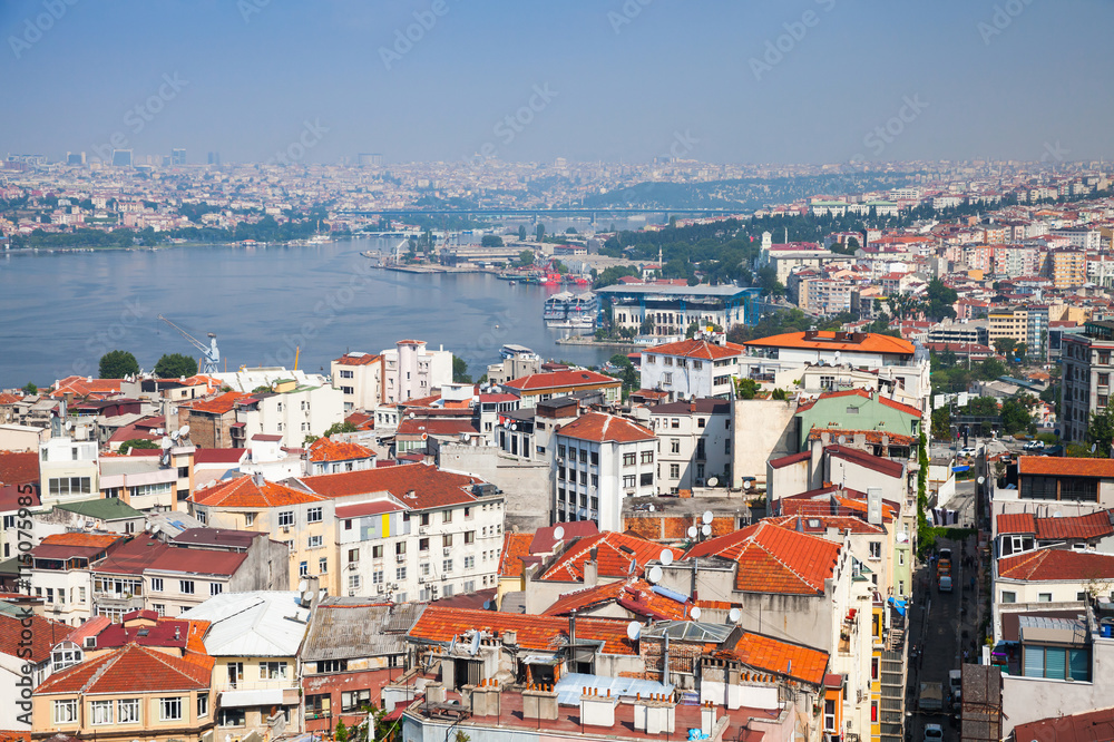 Istanbul, Turkey. Cityscape, Golden Horn river