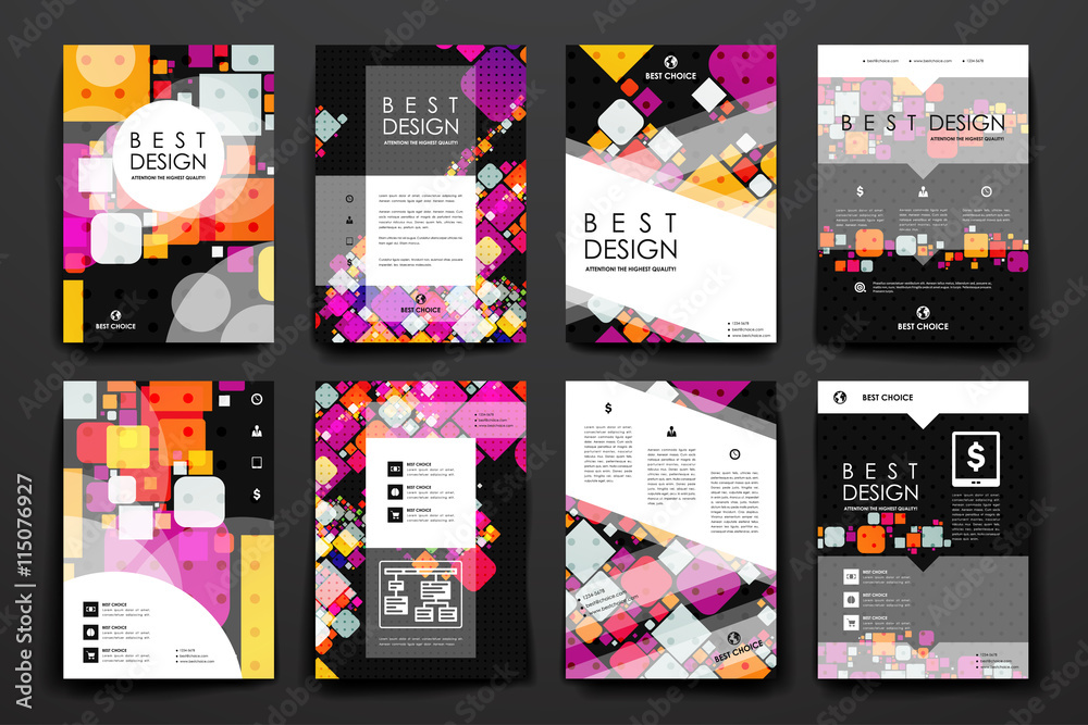 Set of modern design banner template in abstract background style Set of modern design banner template in abstract background style