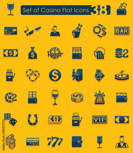 Set of casino icons