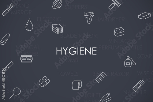 Hygiene Thin Line Icons
