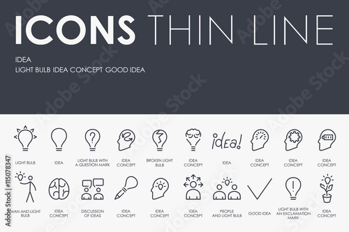 Idea Thin Line Icons