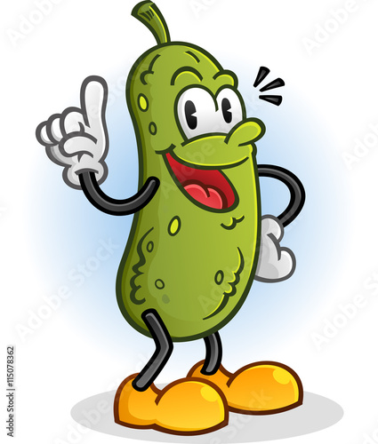 Retro Pickle Cartoon Character